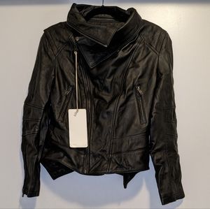 Black leather jacket